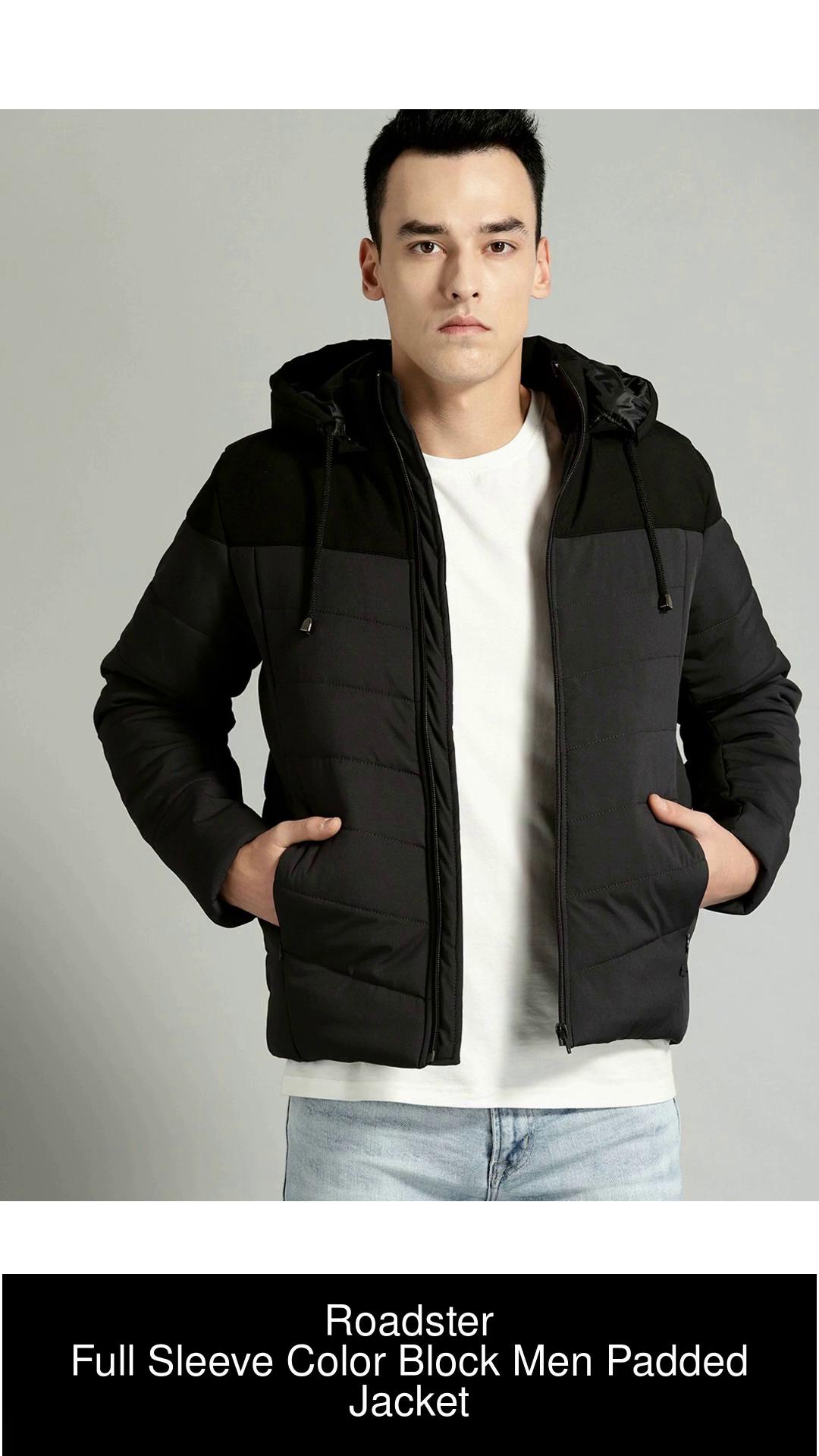 Roadster Men Grey Solid Puffer Jacket