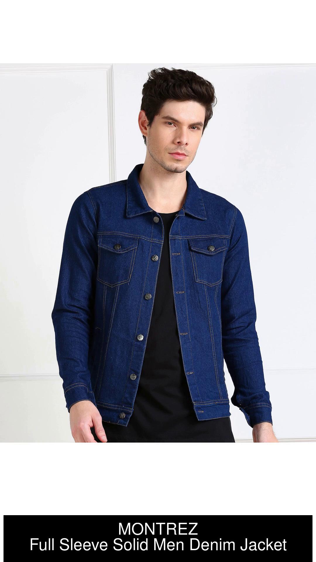 Men's dark store blue denim jacket