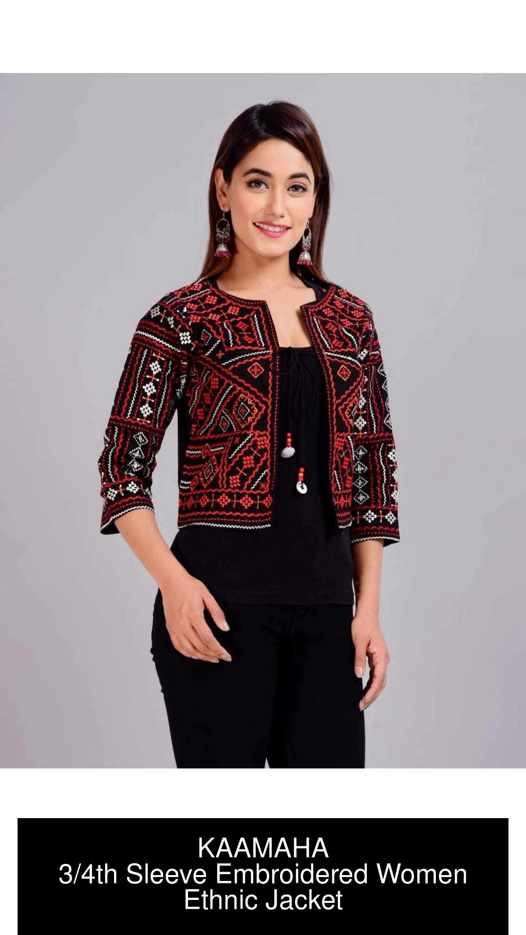 Ethnic embroidered outlet jacket