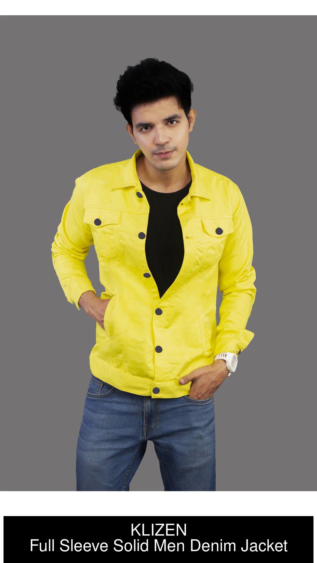KLIZEN Full Sleeve Solid Men Denim Jacket - Buy KLIZEN Full Sleeve Solid  Men Denim Jacket Online at Best Prices in India