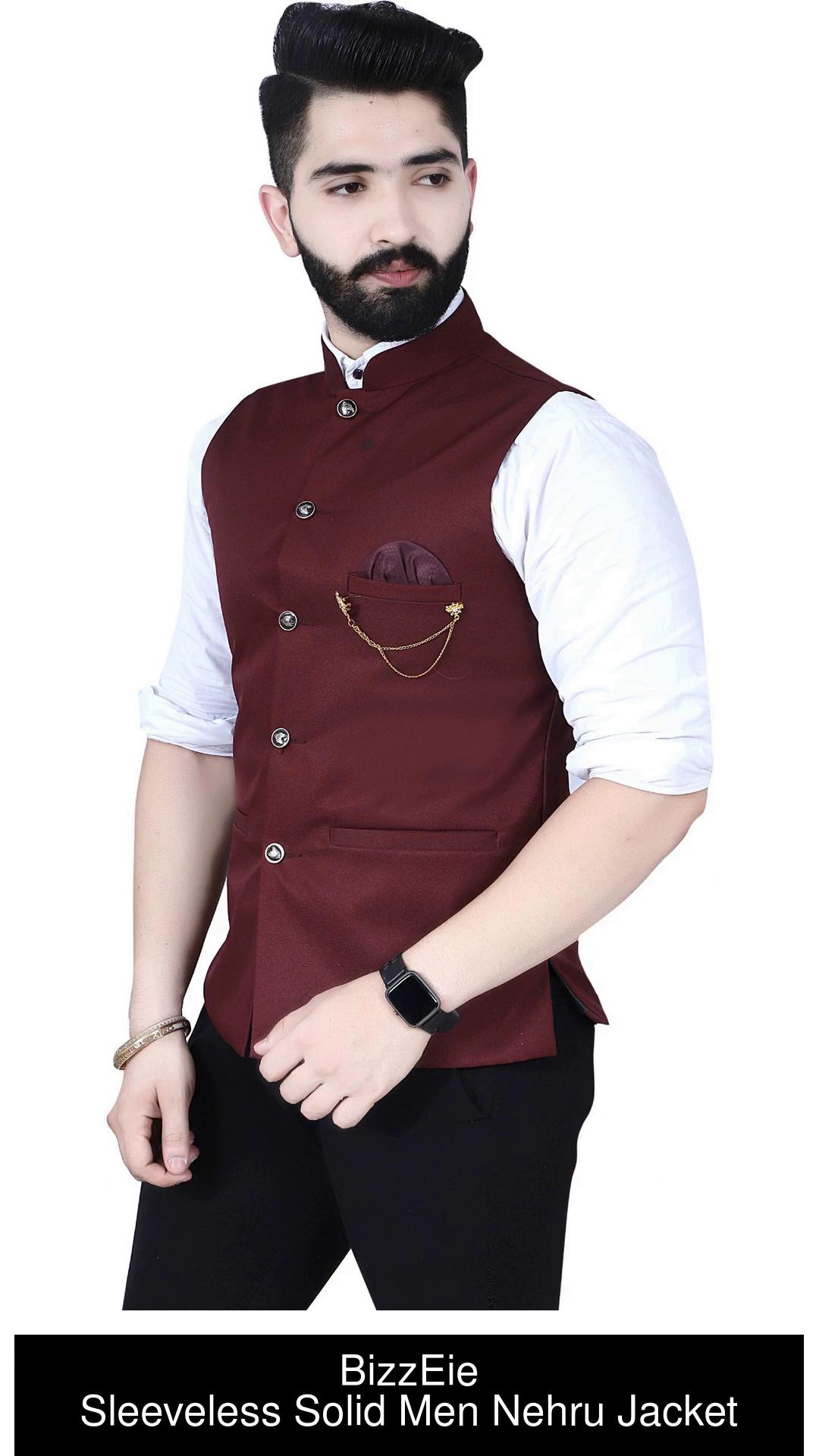 Amazon.in: M - Men's Nehru Jackets & Vests / Men's Indian Clothing:  Clothing & Accessories