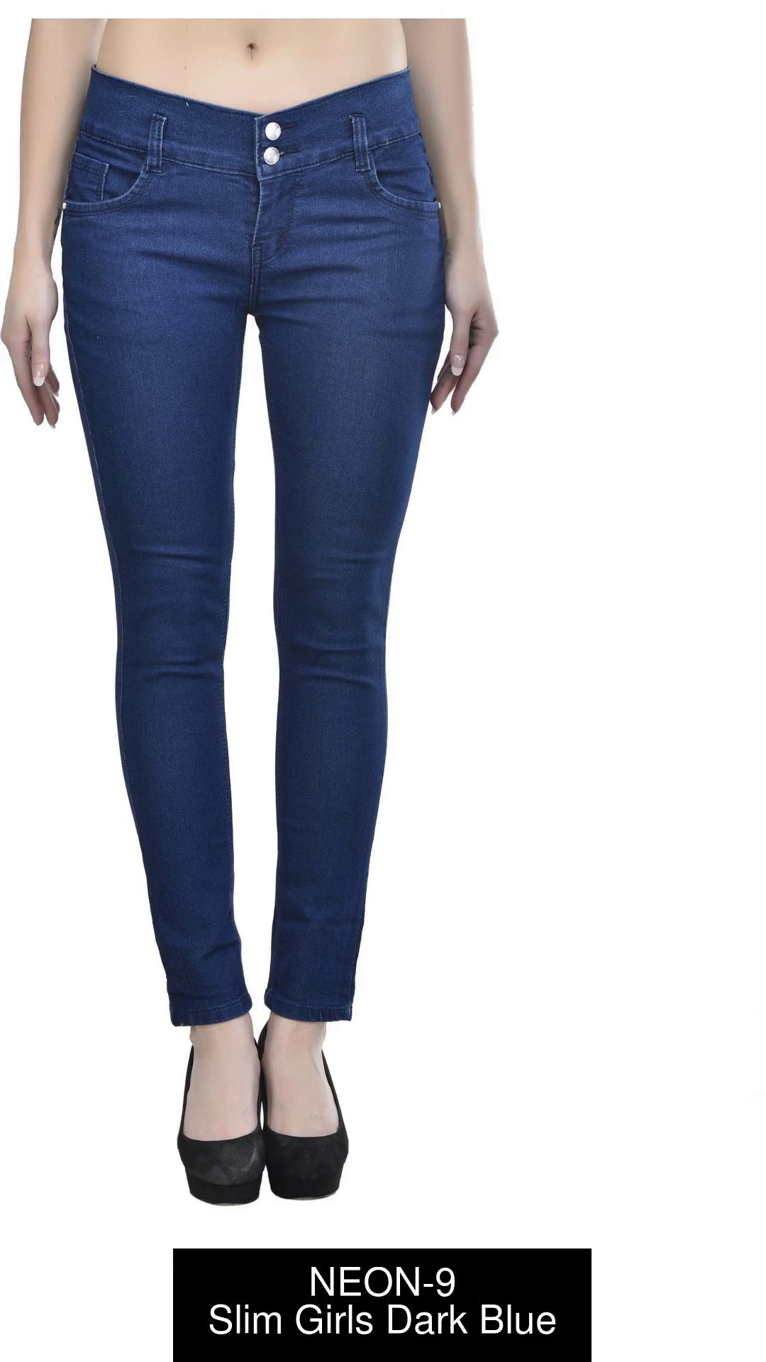 NEON-9 Slim Girls Dark Blue Jeans - Buy NEON-9 Slim Girls Dark Blue Jeans  Online at Best Prices in India