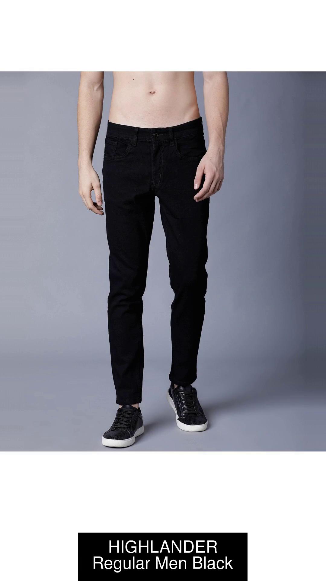 Buy Highlander Black Tapered Fit Stretchable Jeans for Men Online at Rs.569  - Ketch
