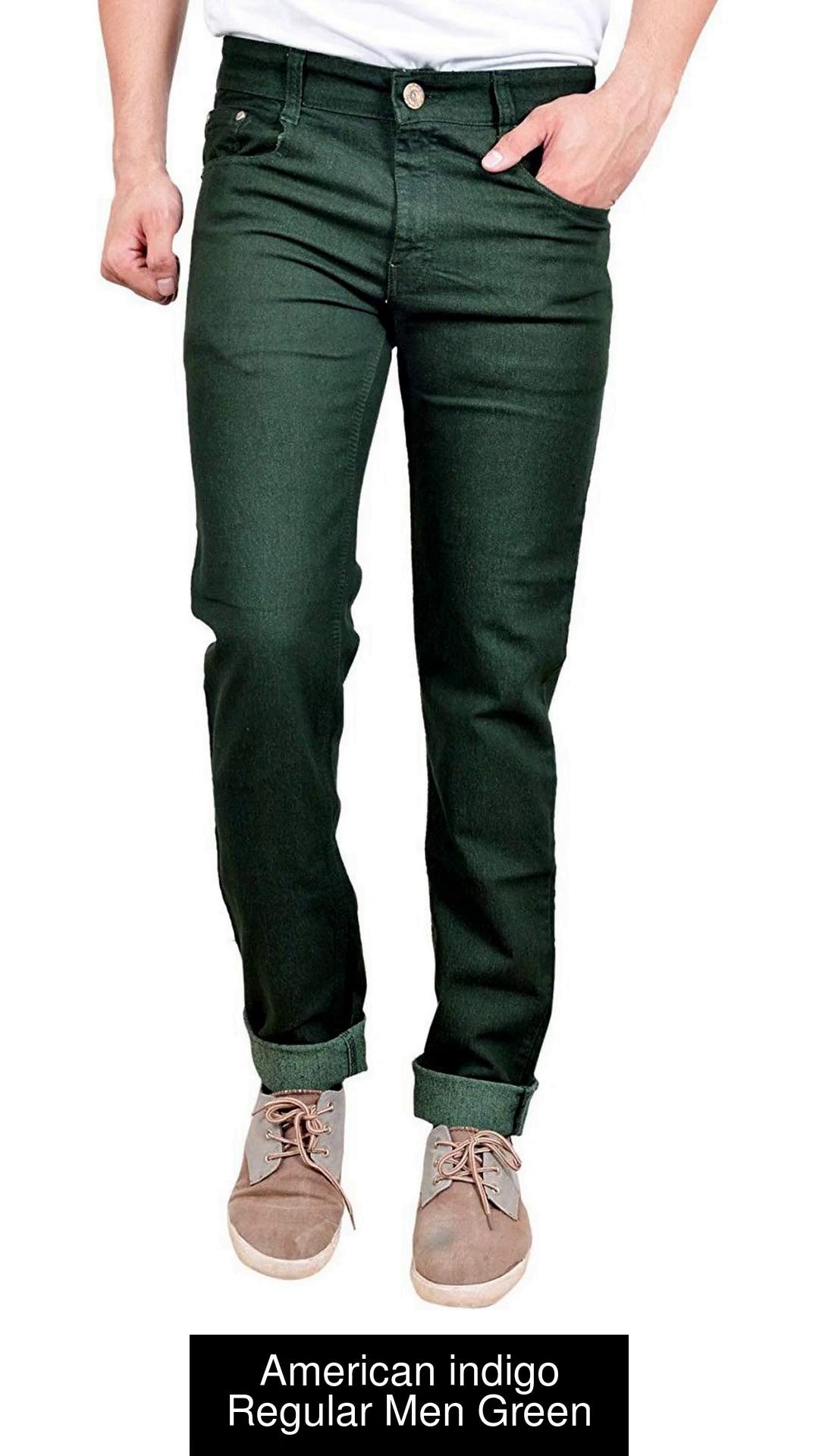 LE COYOTES DE PARIS Teen Green Striped Wide Leg Denim Pants Jeans