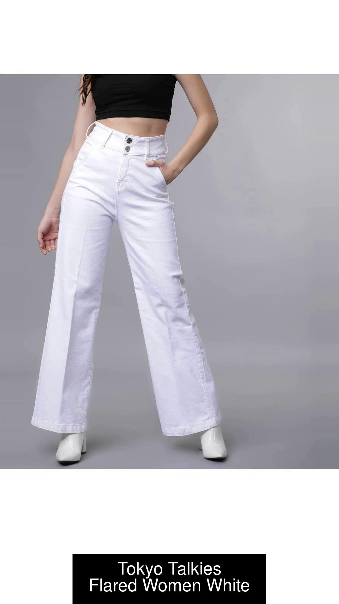 Tokyo Talkies Flared Women White Jeans