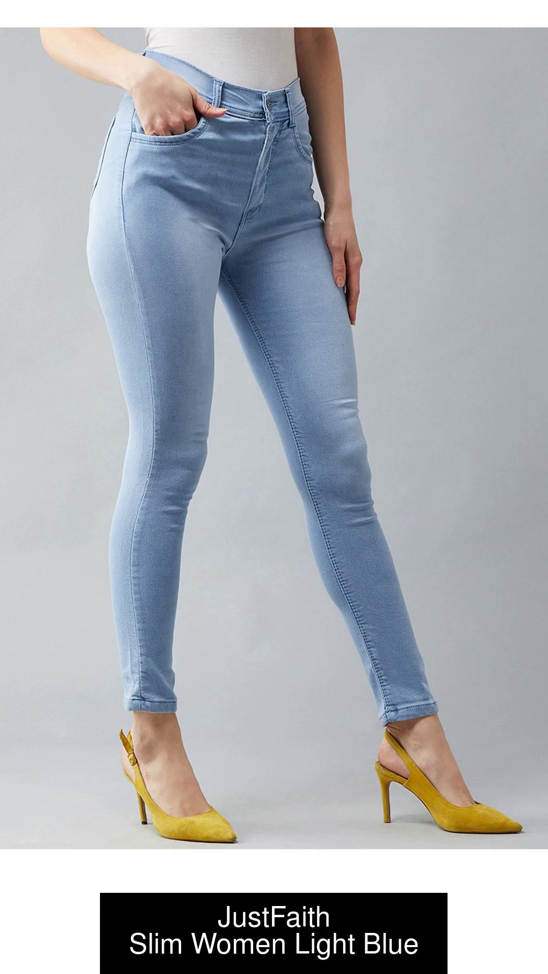 JustFaith Slim Women Light Blue Jeans - Buy JustFaith Slim Women Light Blue  Jeans Online at Best Prices in India