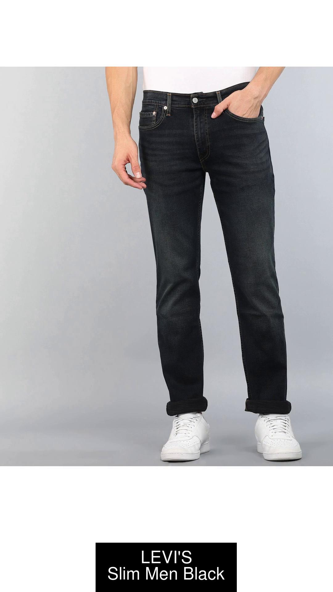 Men's levi's deals black slim jeans