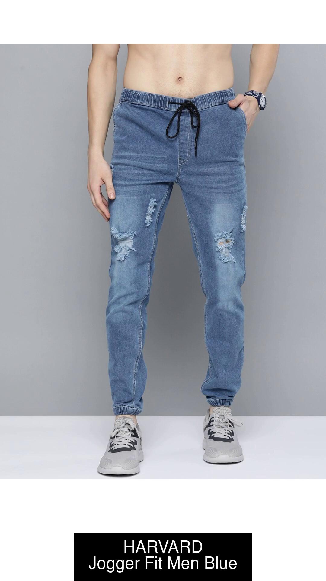 HARVARD Jogger Fit Men Blue Jeans - Buy HARVARD Jogger Fit Men Blue Jeans  Online at Best Prices in India