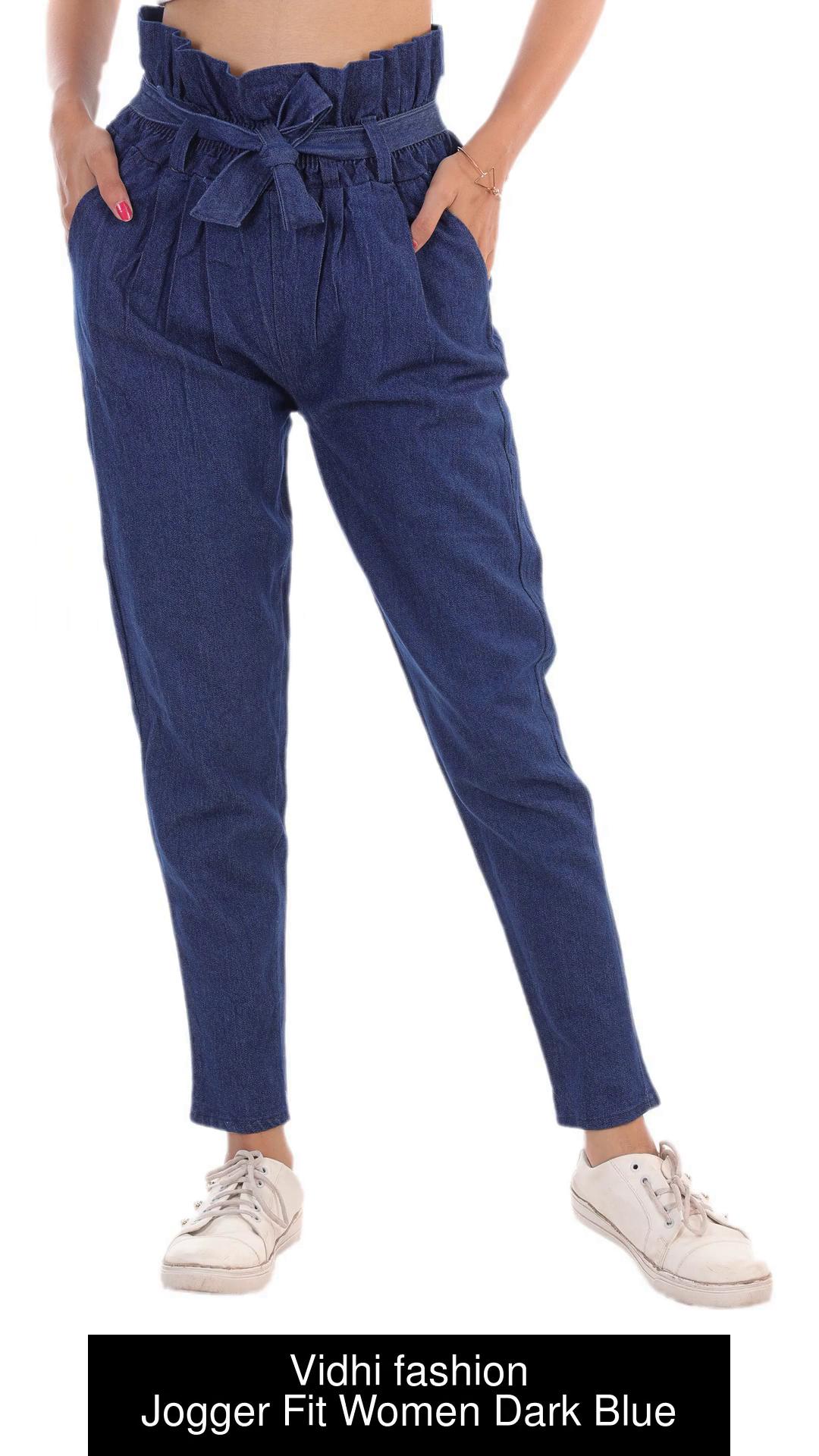 TEKTARWI Denim Jogger Jeans for Women High Waist Ankle Length |Stretchable  Joggers for Girls