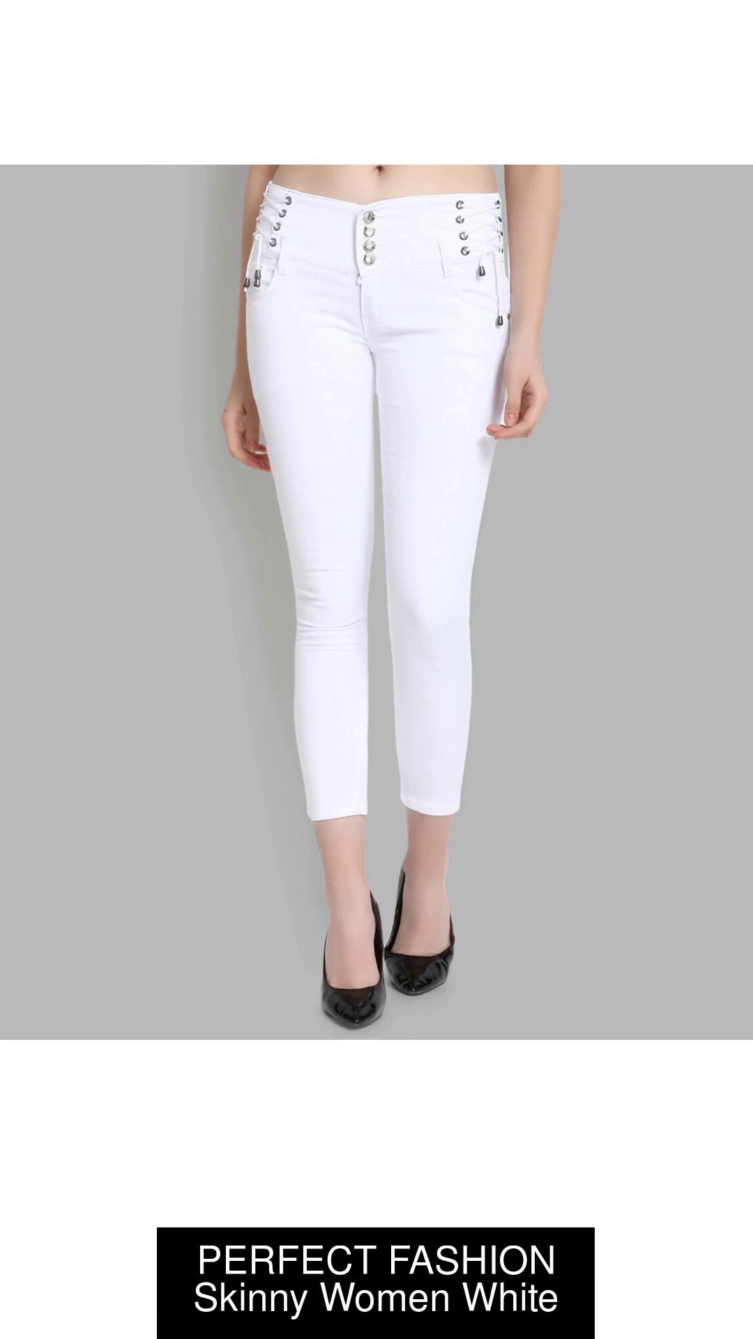 White skinny cheap jeans ladies