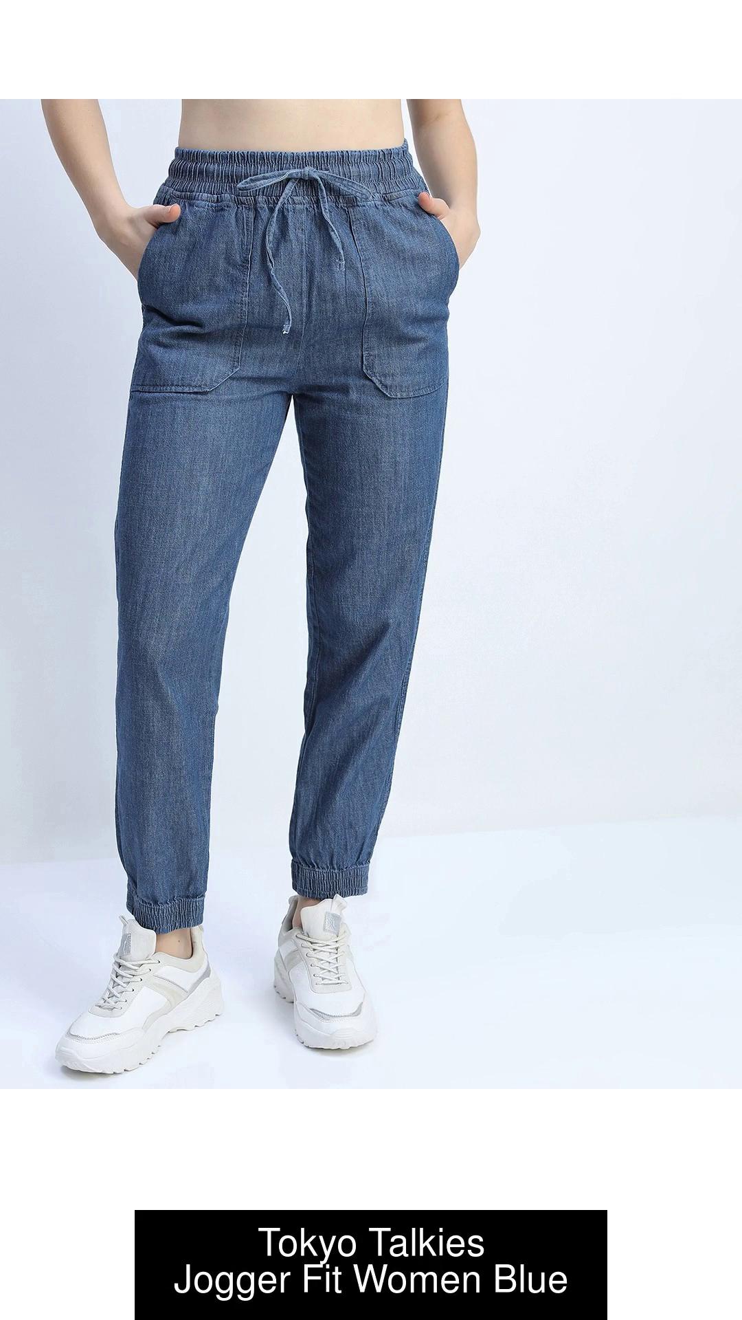 Buy Tokyo Talkies Women Blue Pure Cotton Jogger Jeans - Jeans for Women  16681042