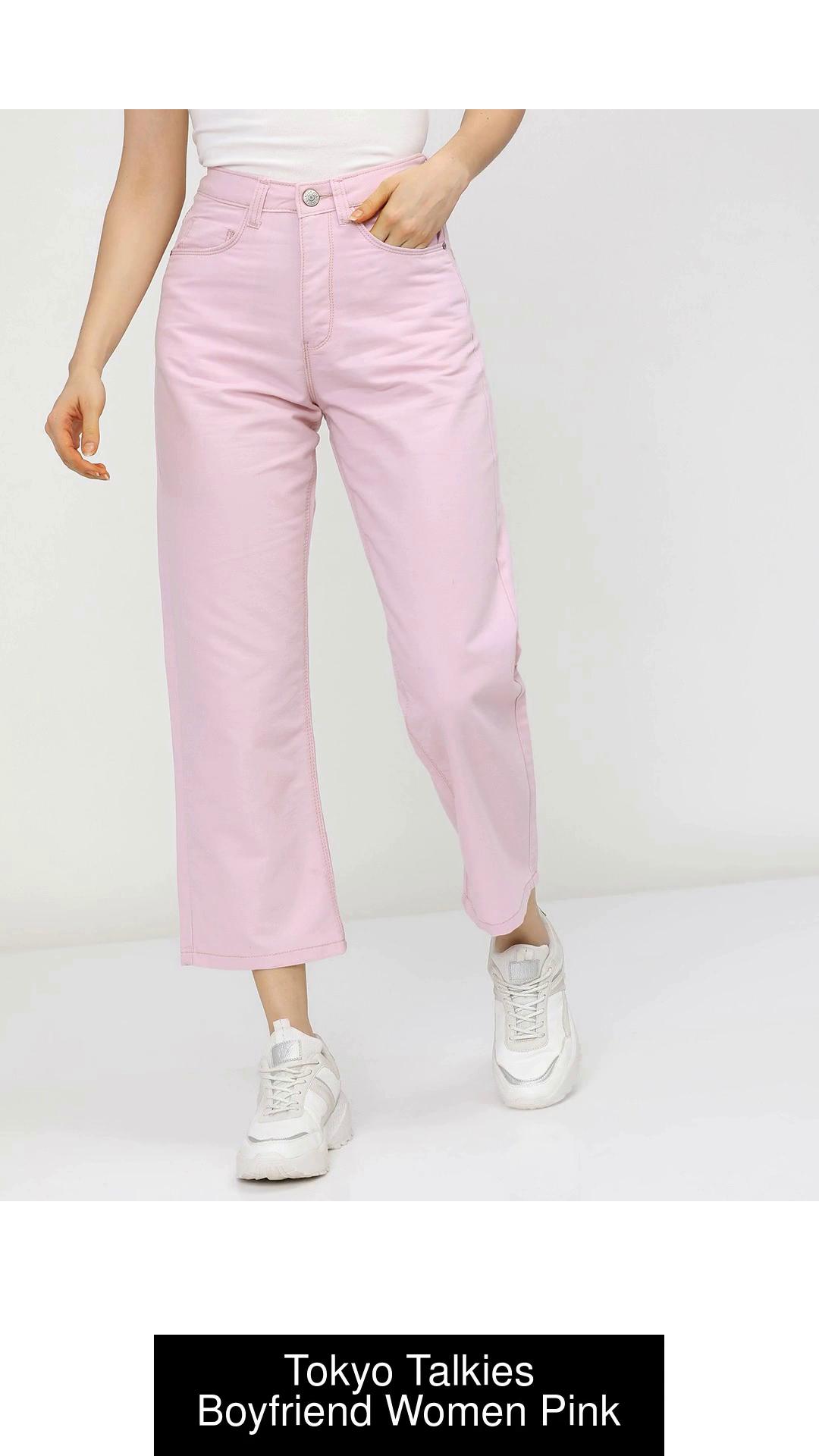 Pink 2024 jeans women