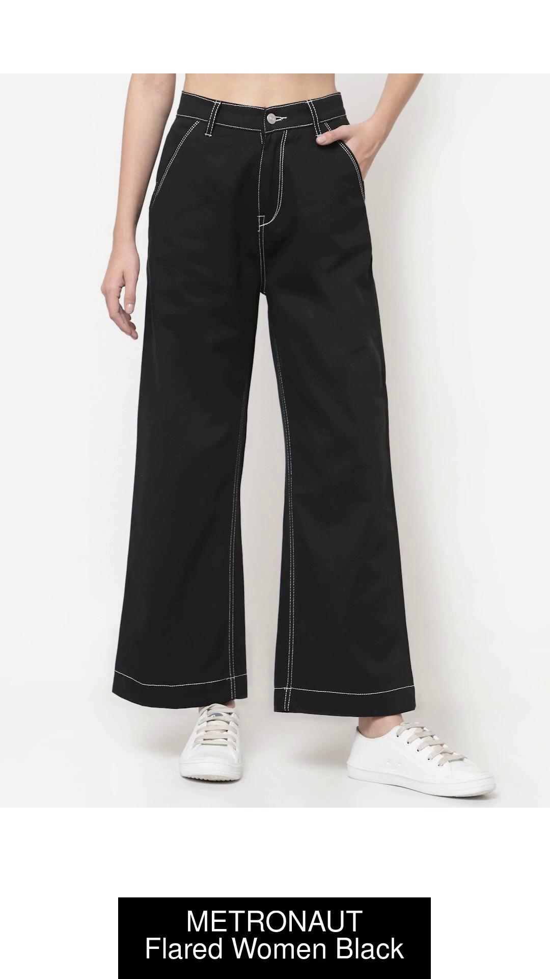 METRONAUT by Flipkart Flared Women Black Jeans - Buy METRONAUT by Flipkart  Flared Women Black Jeans Online at Best Prices in India