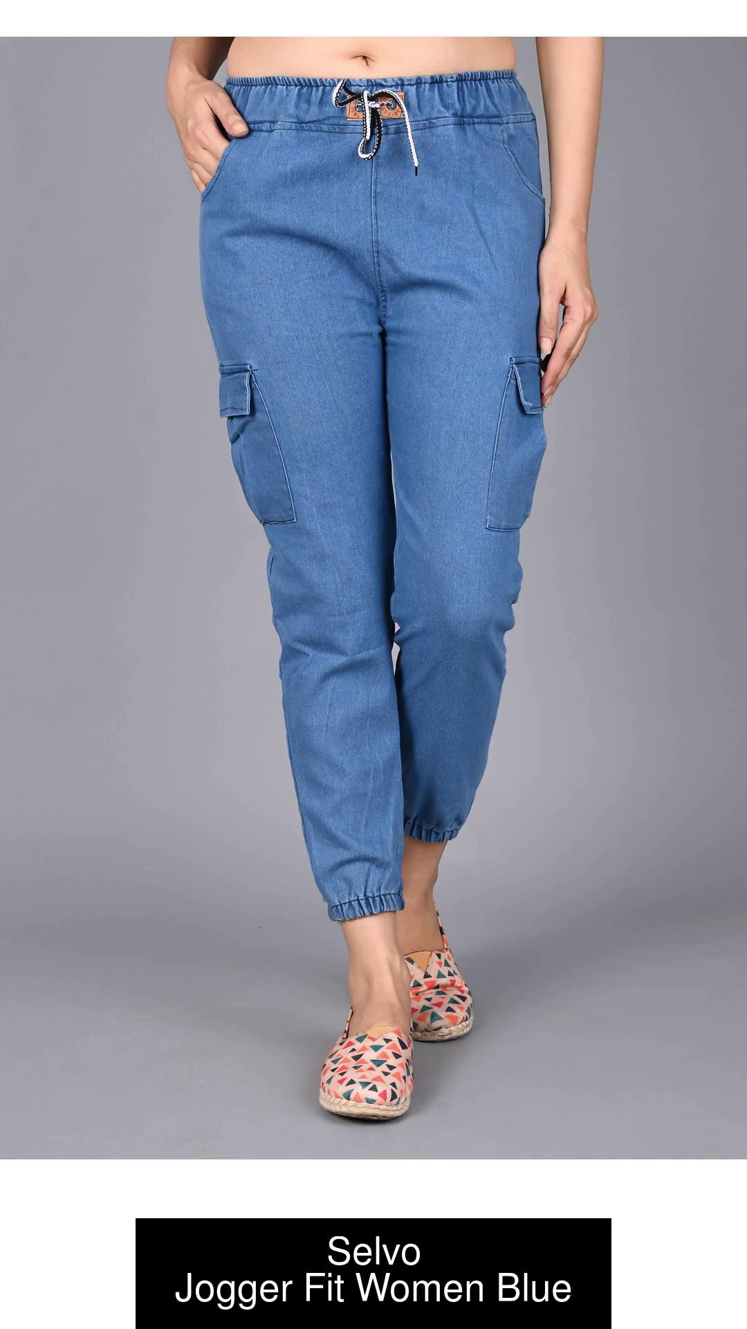 Selvo Jogger Fit Women Blue Jeans - Buy Selvo Jogger Fit Women Blue Jeans  Online at Best Prices in India