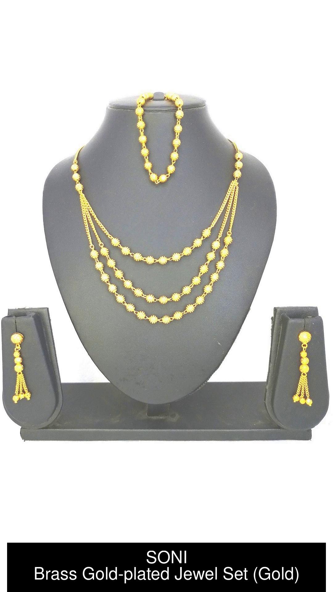 SONI Brass Gold-plated Gold Jewellery Set Price in India - Buy SONI Brass  Gold-plated Gold Jewellery Set Online at Best Prices in India