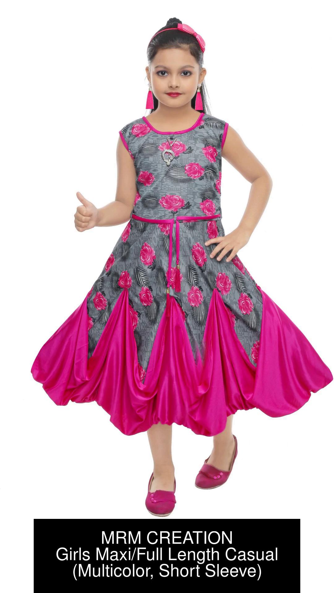 Mrm Creation Girls Maxi/Full Length Party Dress Price In India - Buy Mrm  Creation Girls Maxi/Full Length Party Dress Online At Flipkart.Com
