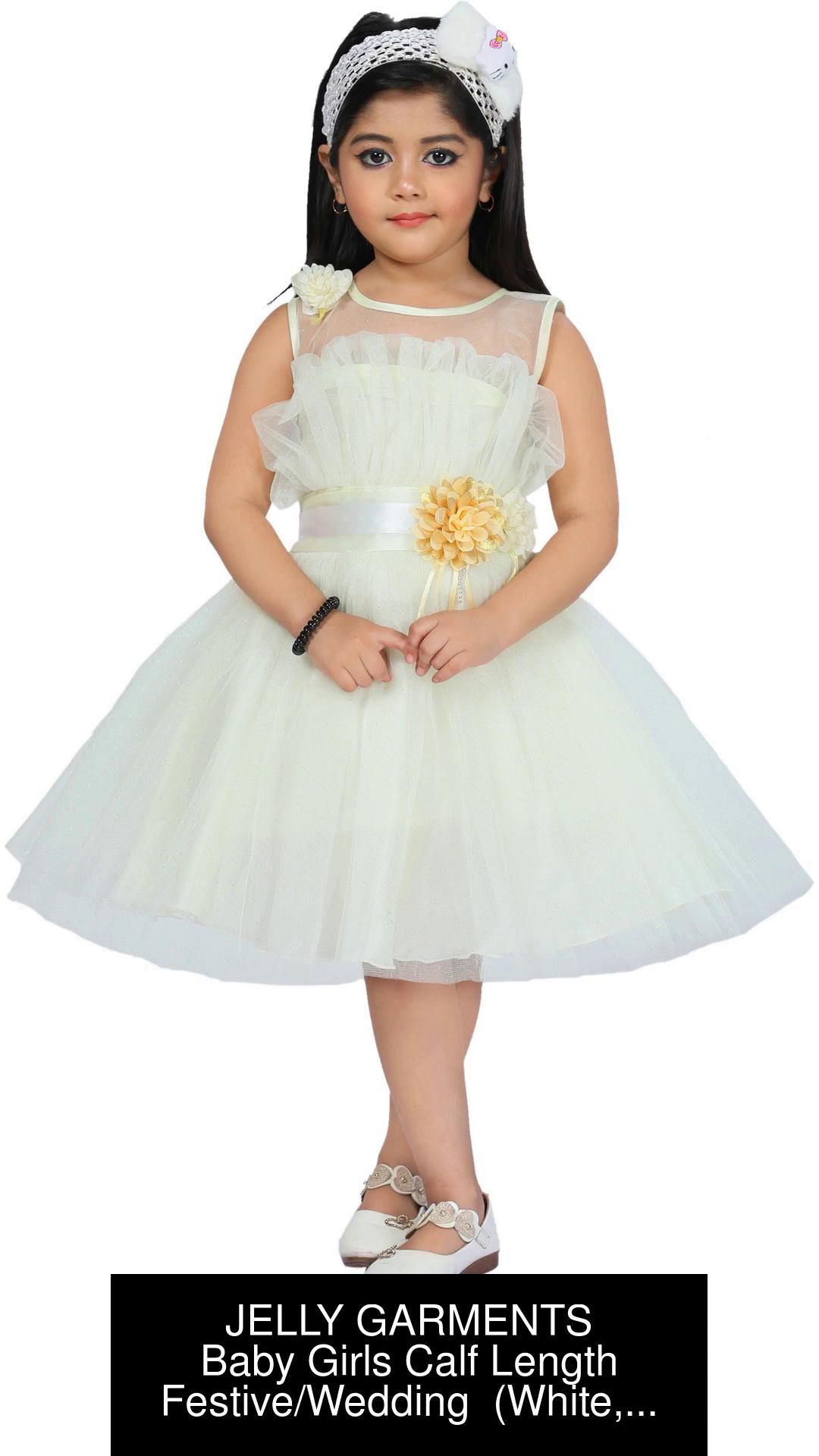 White frill frock sales for baby girl