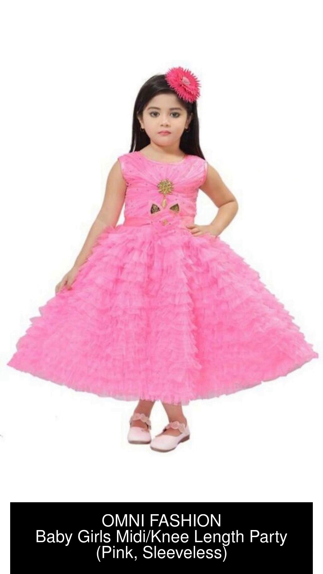 Pink frock for outlet girl