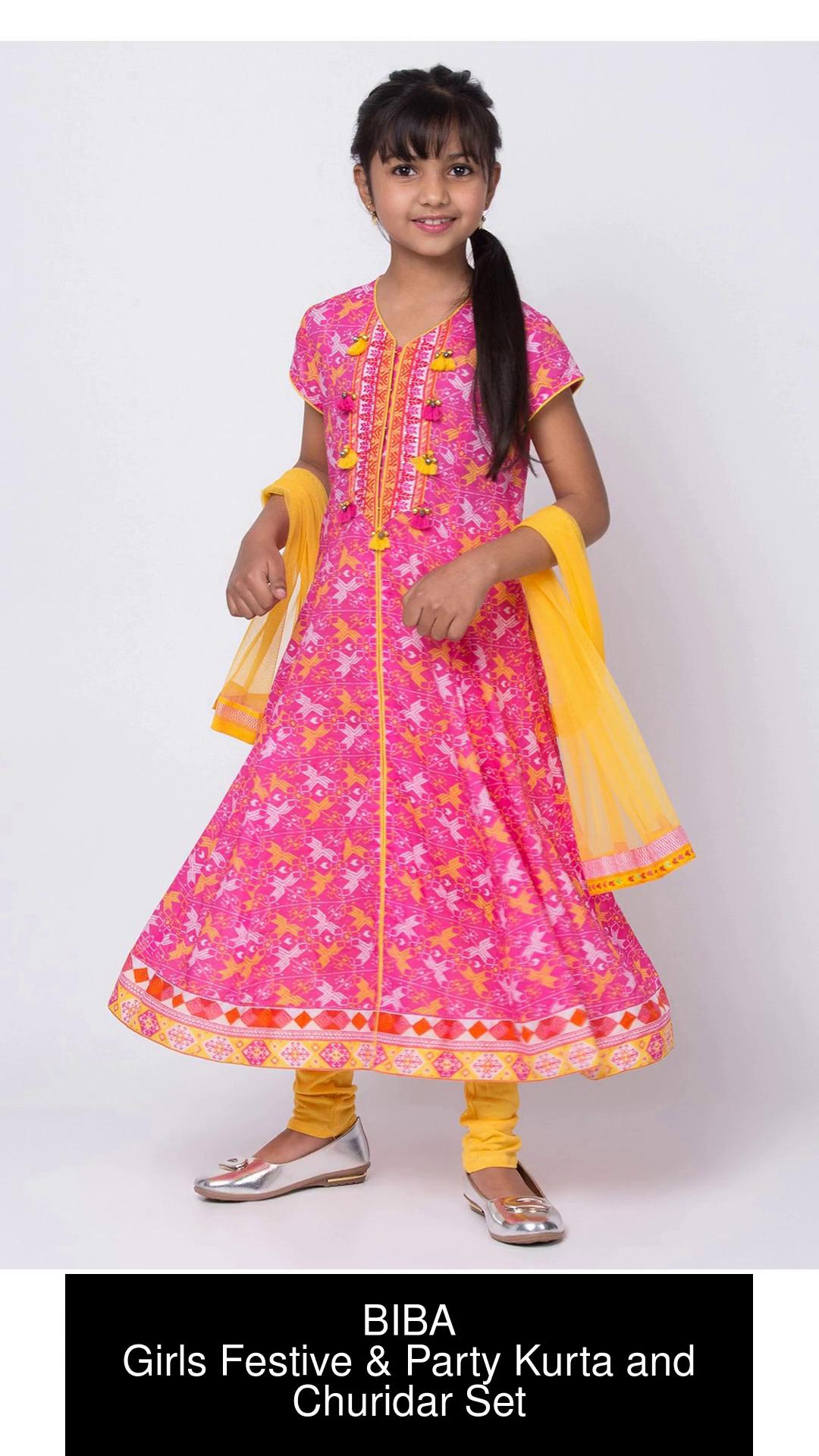 BIBA Girls Festive & Party Salwar and Kurta Set Price in India - Buy BIBA  Girls Festive & Party Salwar and Kurta Set online at
