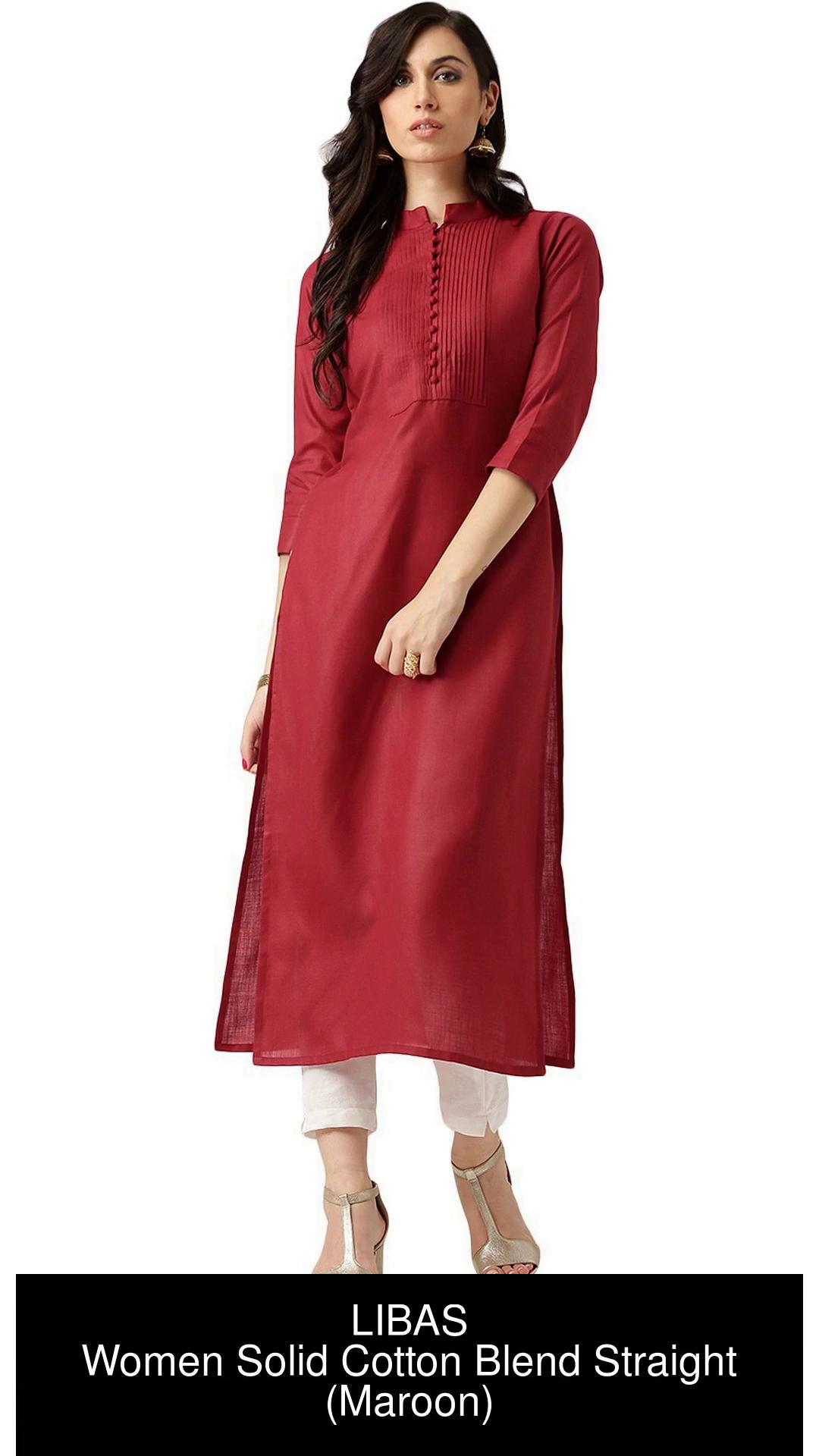 Libas women's 2025 solid straight kurta