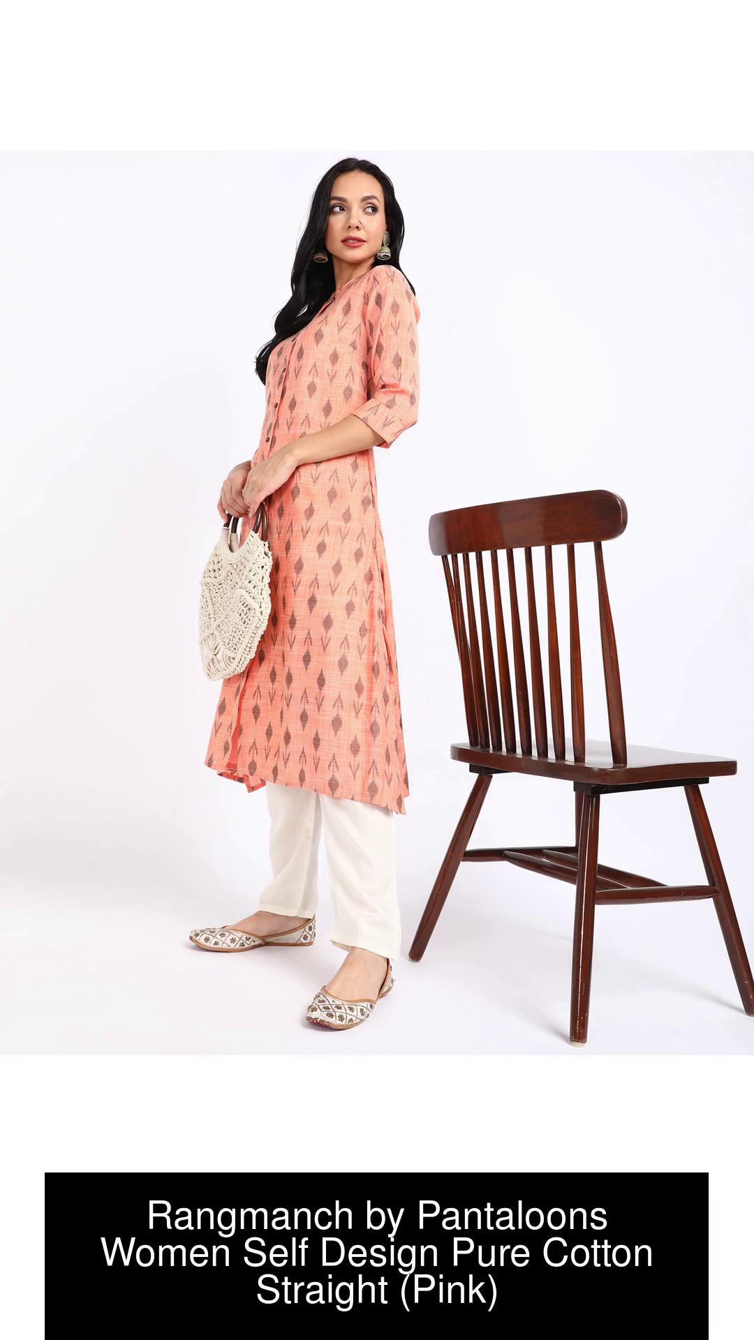 Buy Rangmanch by Pantaloons Women's Cotton Regular Kurta at