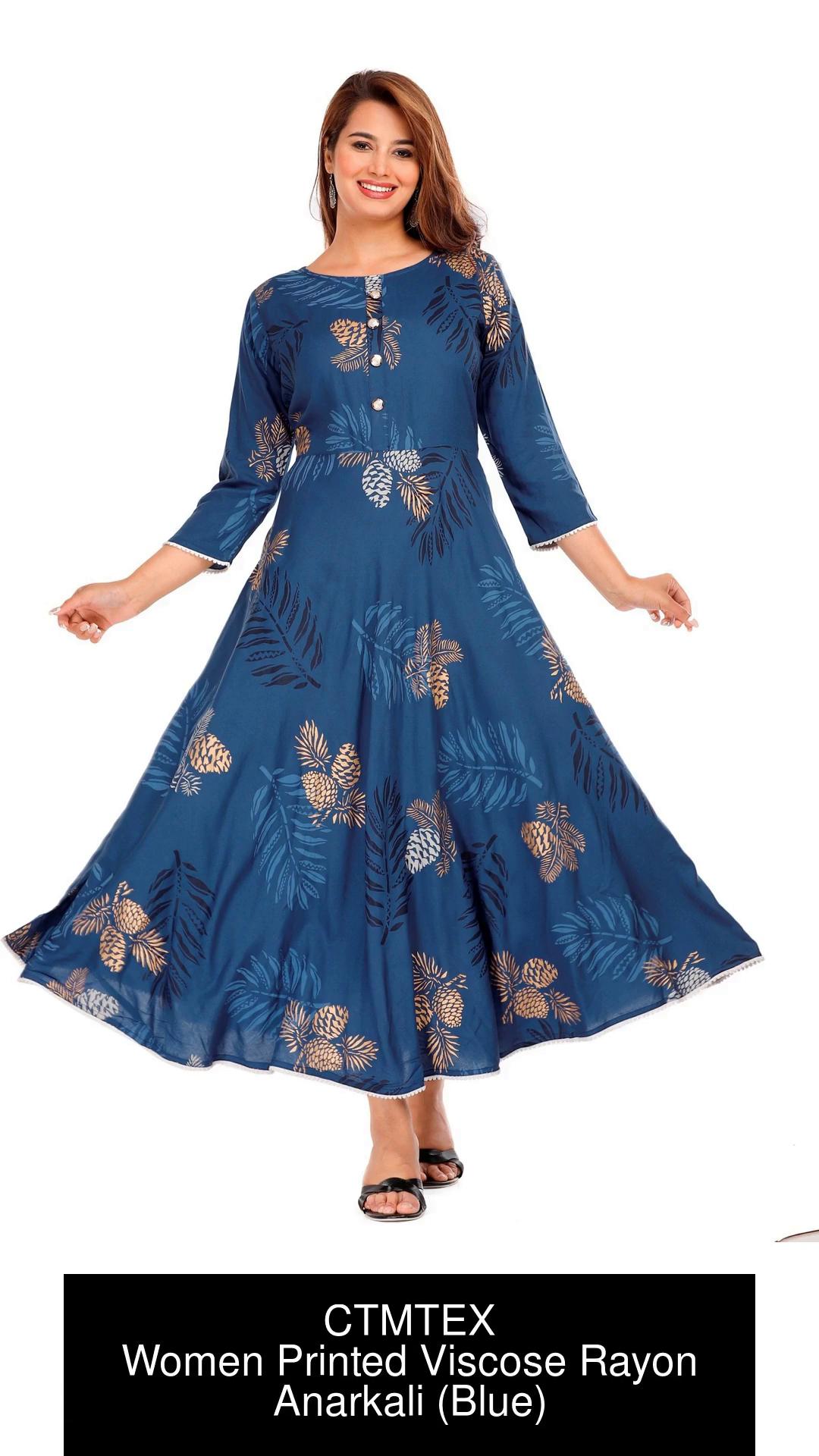 Buy GRANTHAM Women Blue Printed Viscose Kurti (S) Online at Best Prices in  India - JioMart.