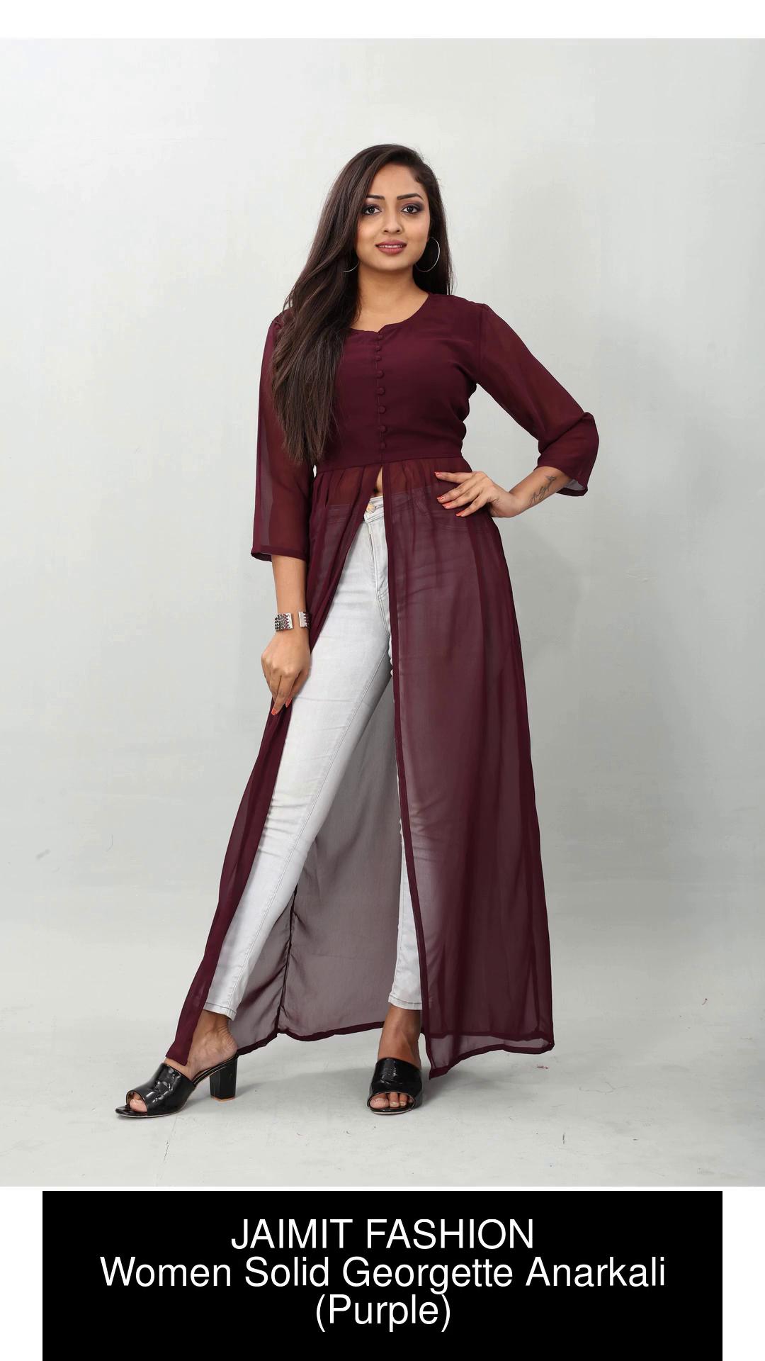 Anarkali kurti 2024 with jeans