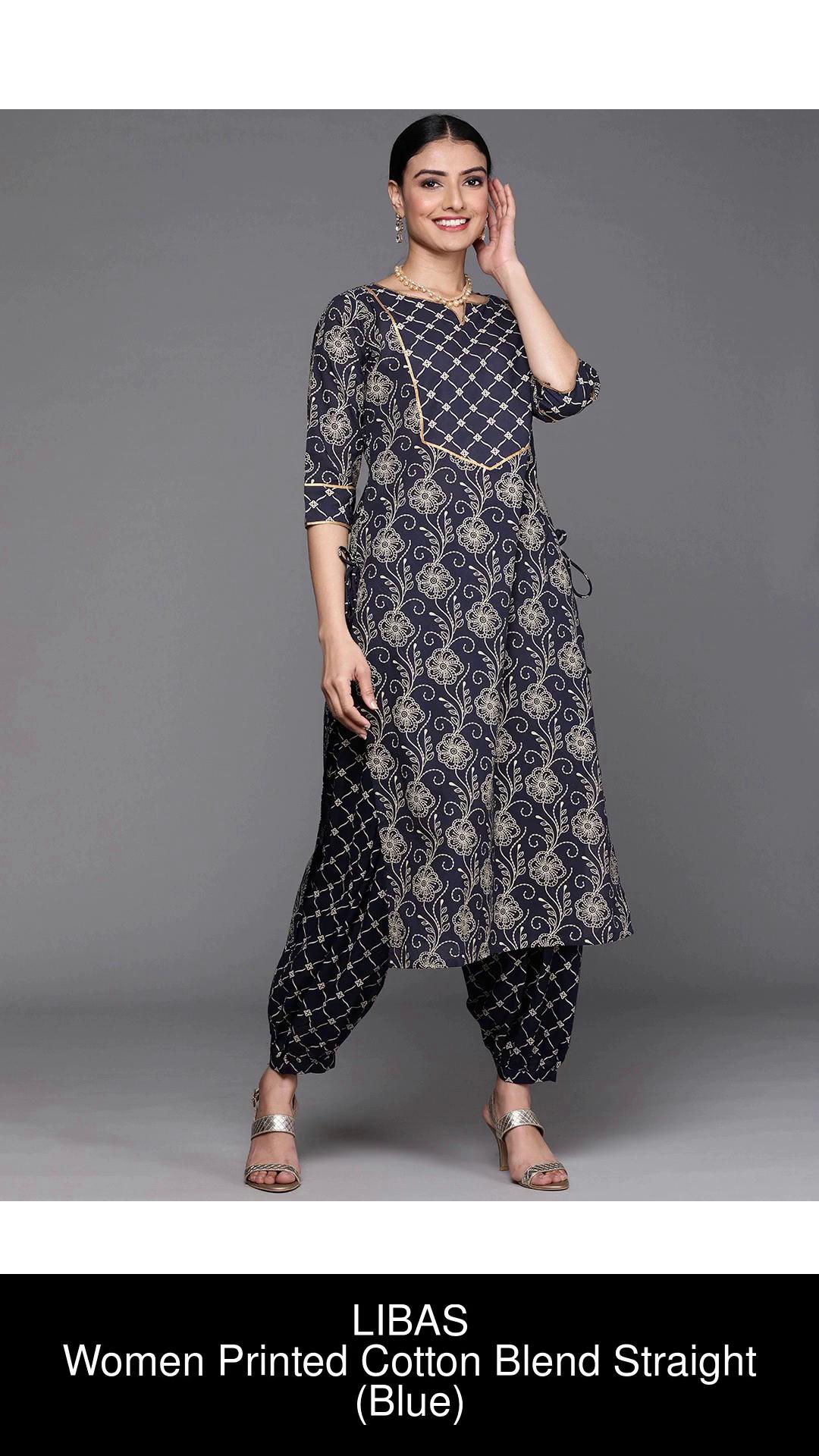 Libas women's sale printed straight kurta