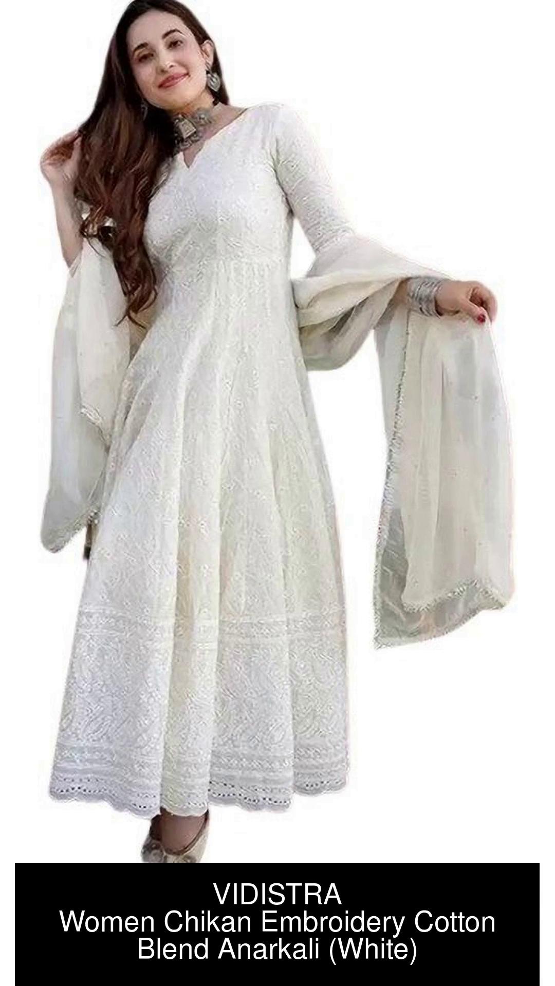 White 2025 anarkali kurtas