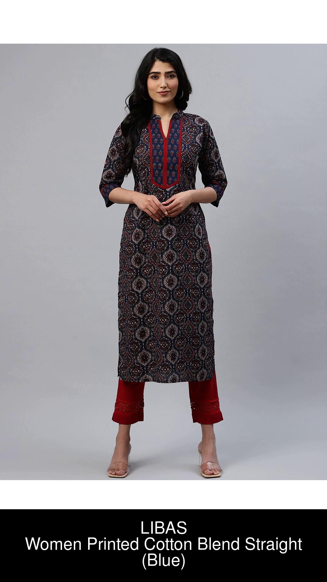 Libas women's store printed straight kurta