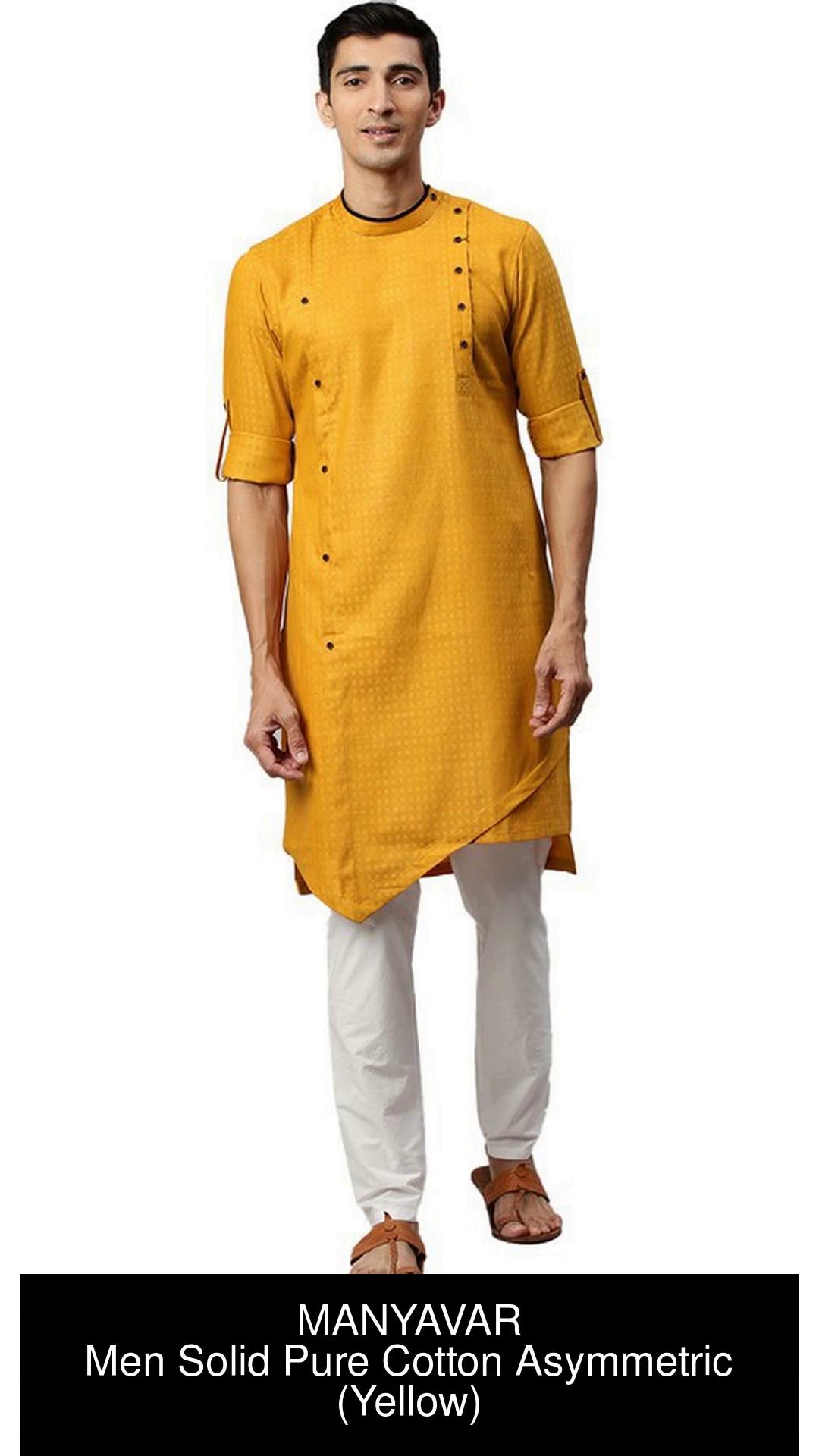 Asymmetric kurtas for on sale men