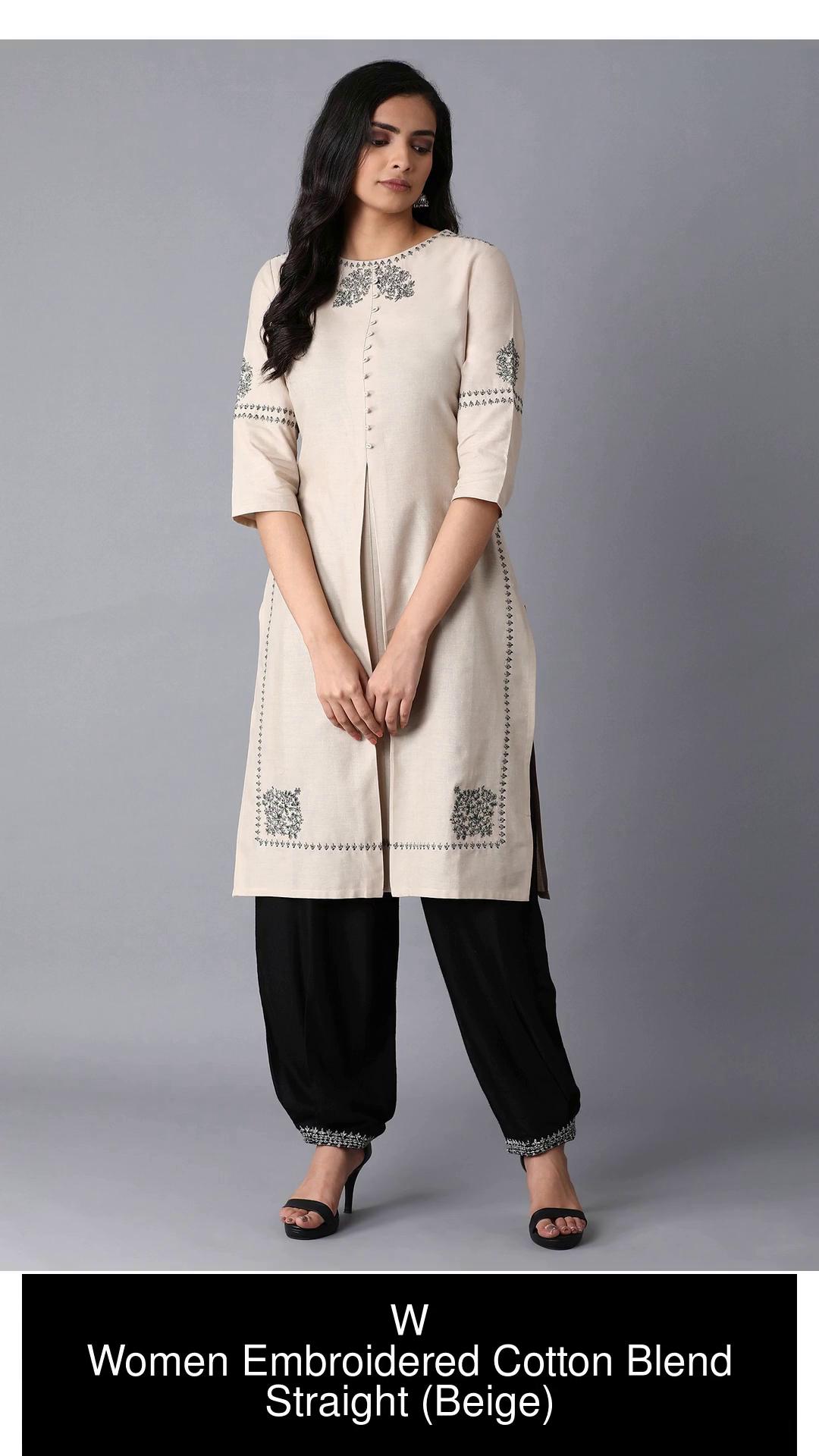 Straight clearance embroidered kurta