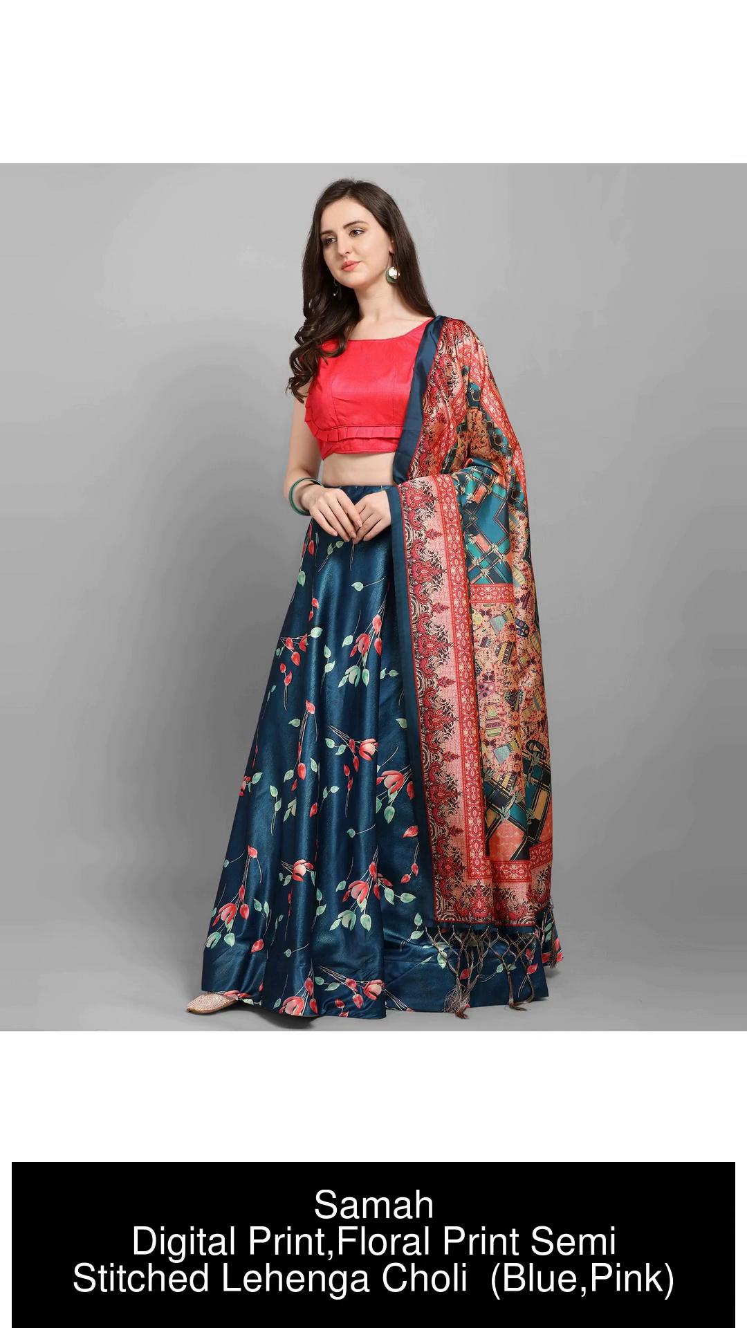 Printed lehenga sale flipkart