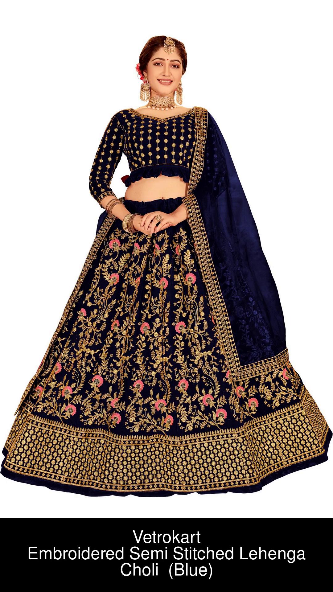 Velvet lehenga 2025 choli flipkart