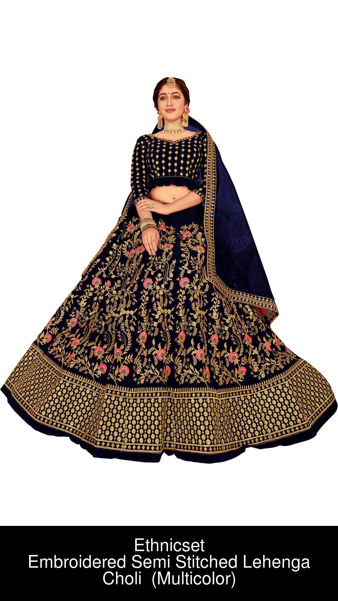 Flipkart velvet clearance lehenga