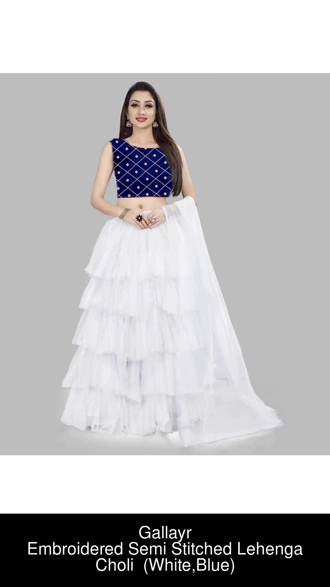 White 2025 lehenga flipkart