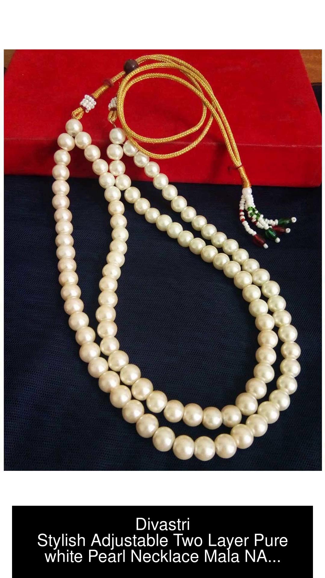 Pure white sale pearl necklace