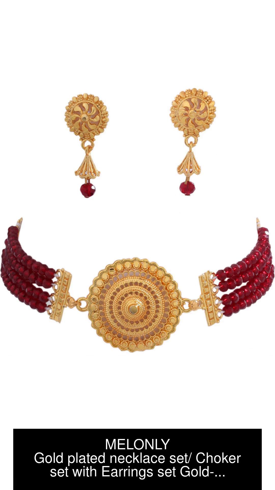 Choker set gold on sale plated