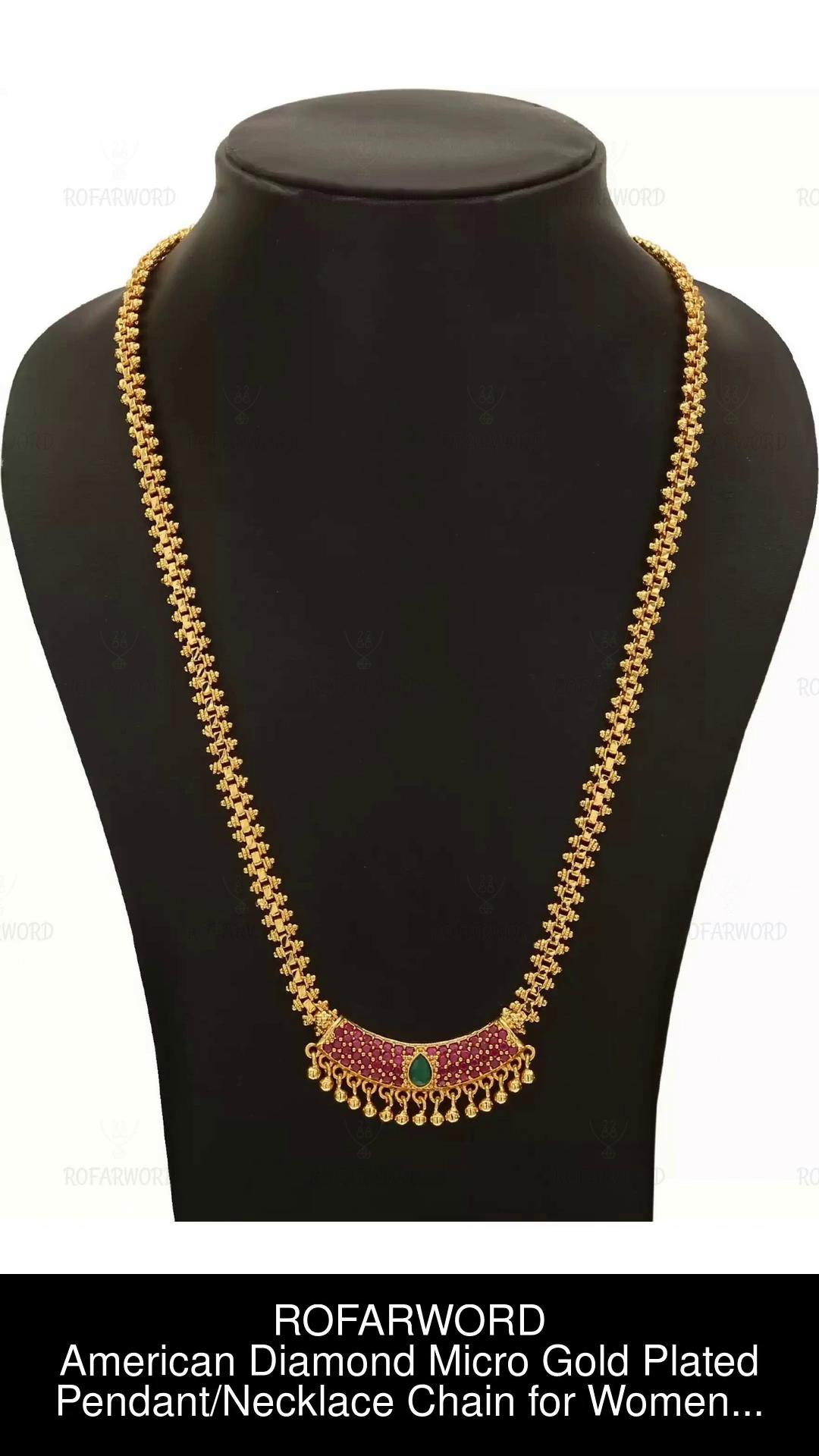 DIMIKI GOLD Plated Micro Polish Necklace Chain For Girls And Women