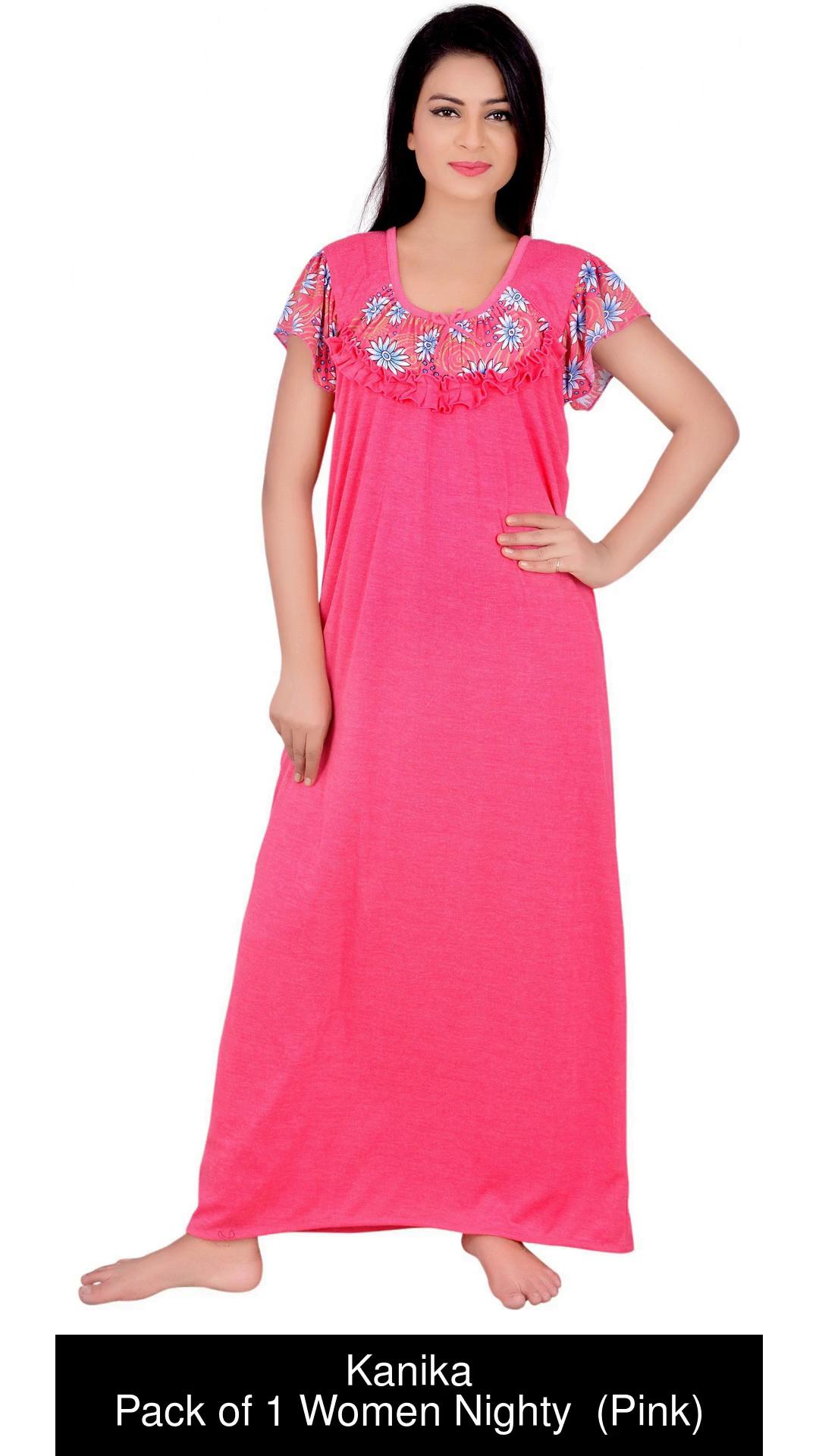 Kanika Women Nighty - Buy Hot Pink Kanika Women Nighty Online at Best  Prices in India