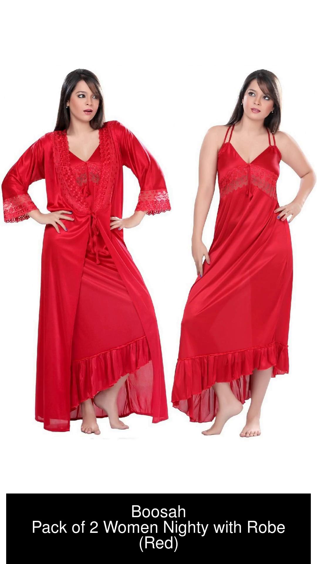 red nighty gown