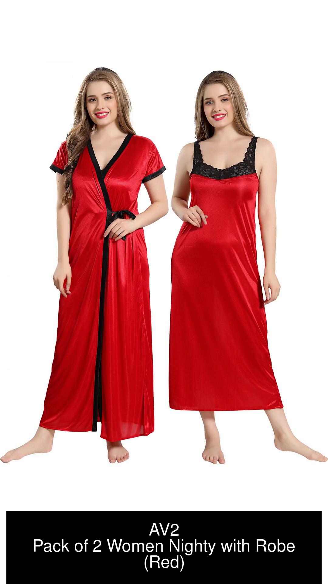 AV2 Women Nighty with Robe - Buy AV2 Women Nighty with Robe Online at Best  Prices in India