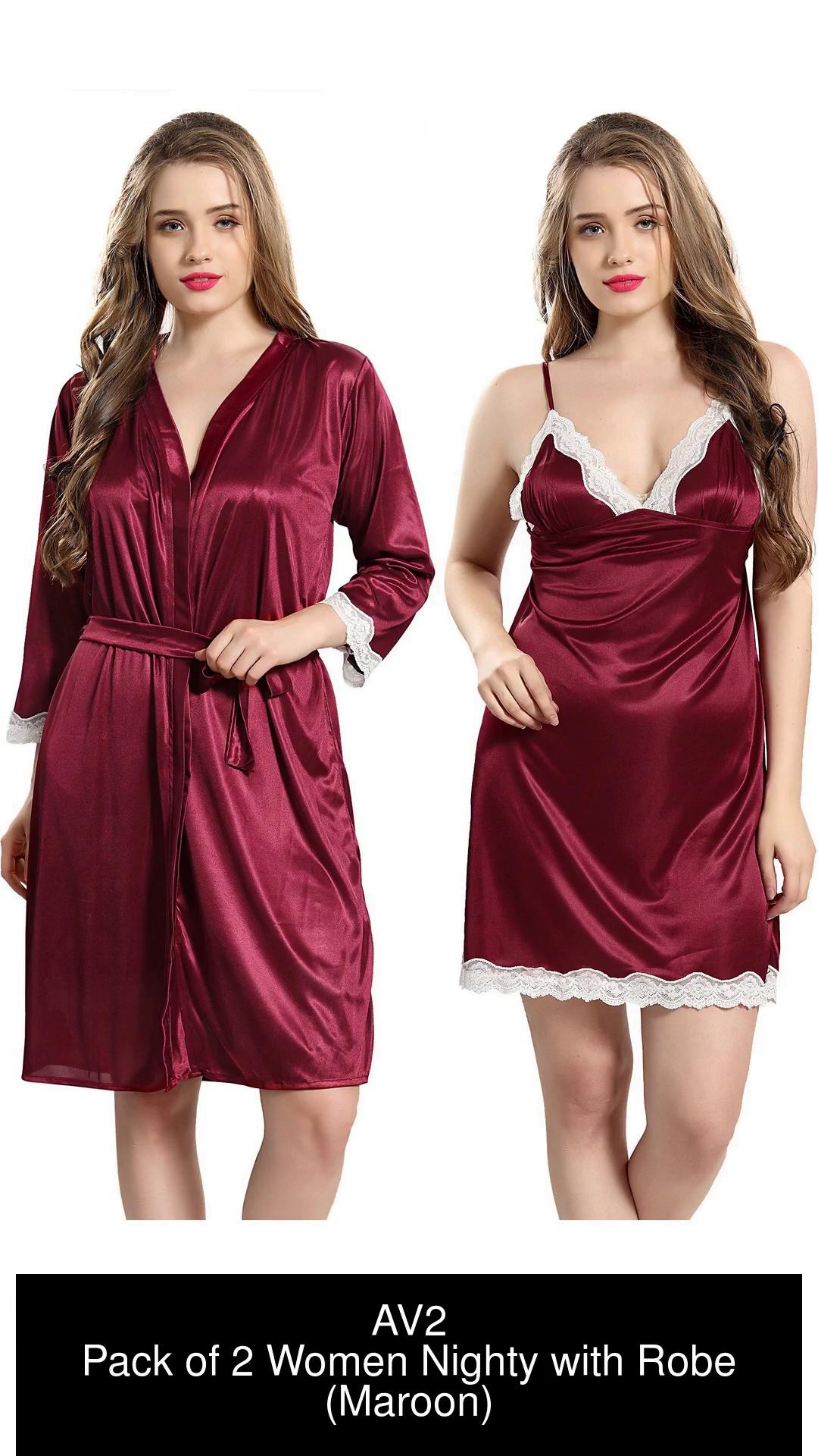 Buy AV2 Women Nighty with Robe Online at Best Prices in India