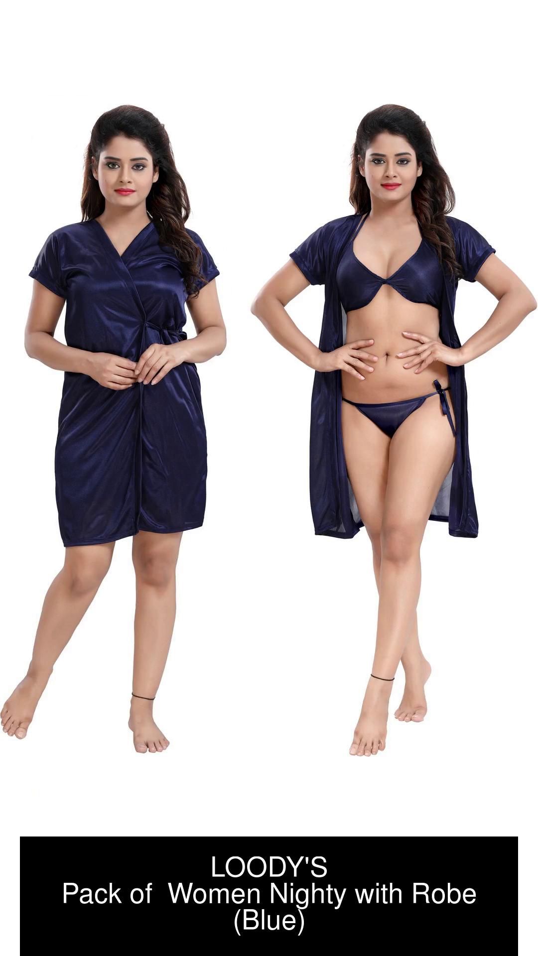 Buy LOODY'S Women Nighty with Robe Online at Best Prices in