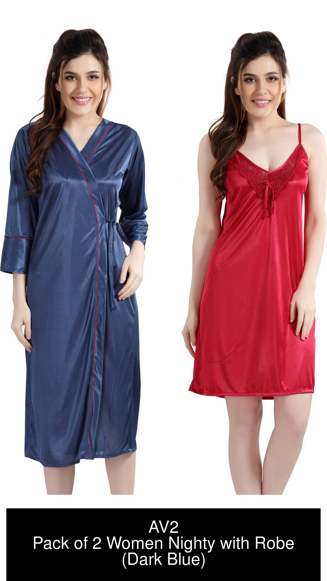 AV2 Women Nighty with Robe - Buy AV2 Women Nighty with Robe Online