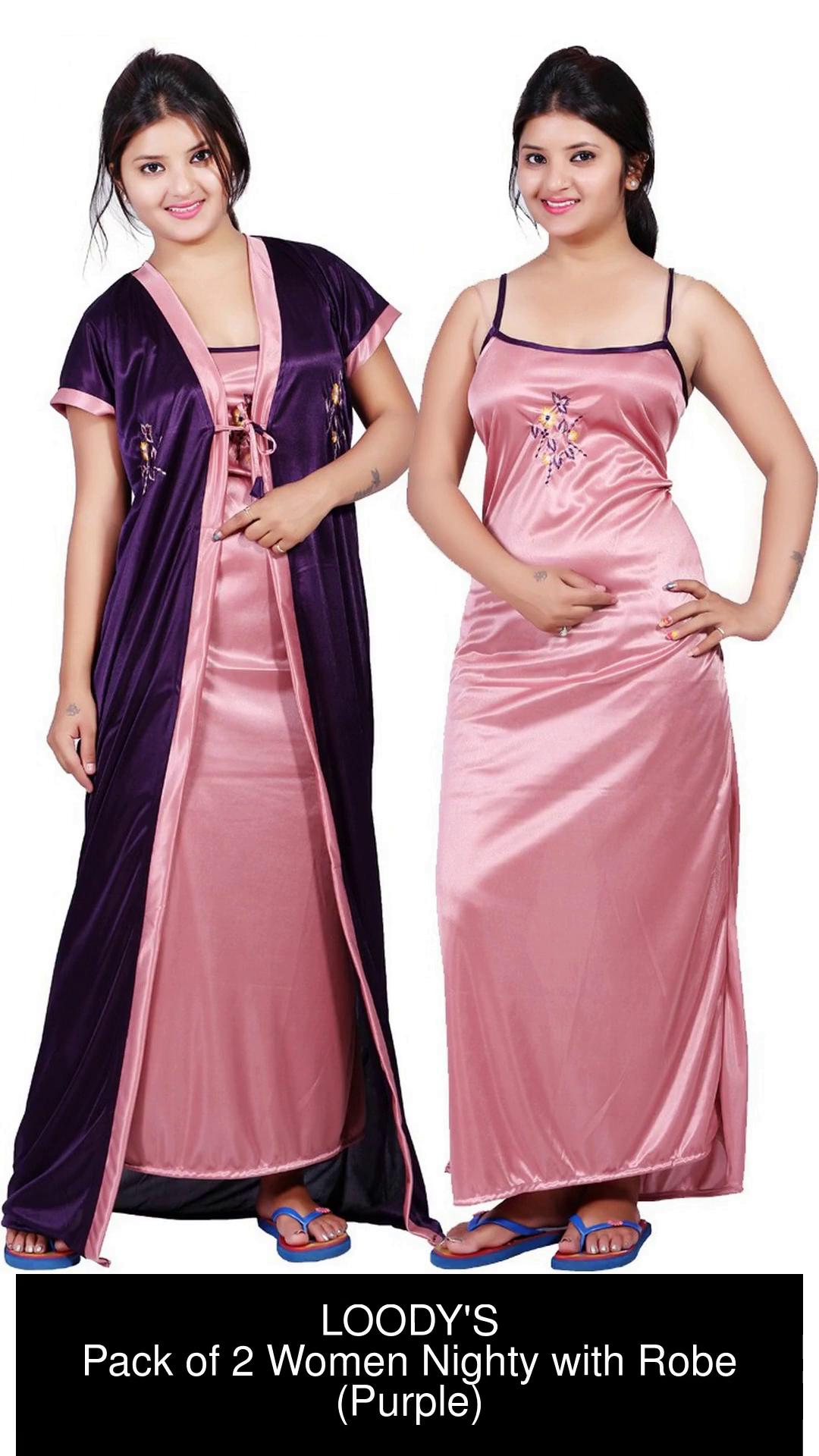 Buy LOODY'S Women Nighty with Robe Online at Best Prices in