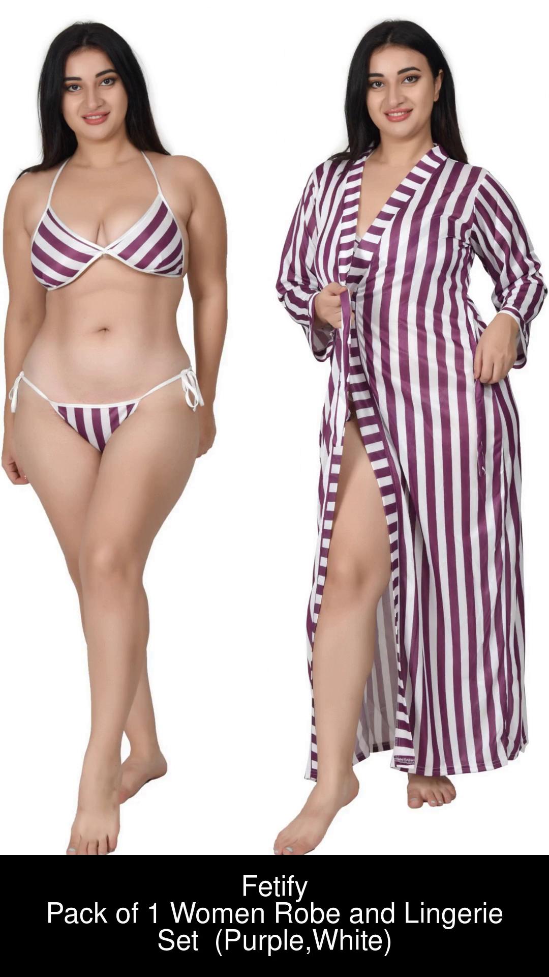 Fetify Women Robe and Lingerie Set Buy Fetify Women Robe and