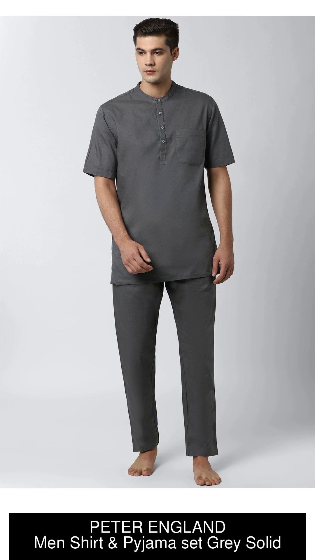 Mens grey 2025 pyjama set