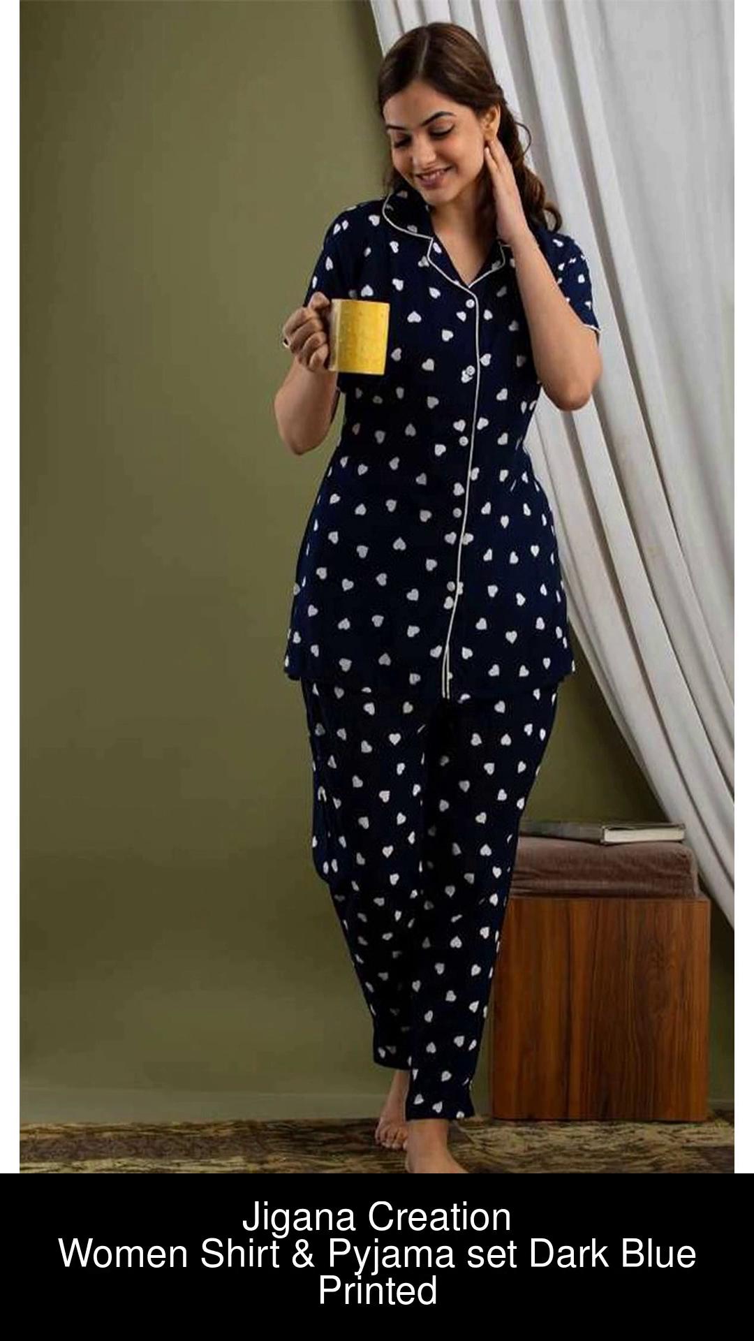 Women's pyjamas best sale shirt set