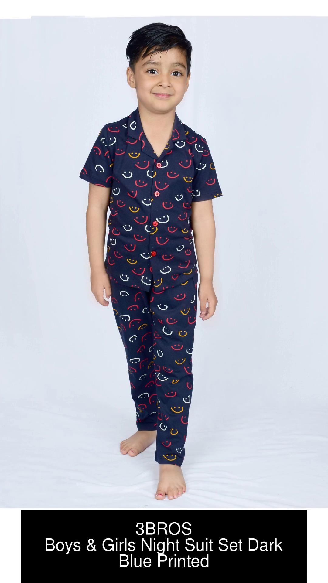Moon And Stars Print Night Suit  Knitting Doodles  Best Kids Wear Store  in Mumbai